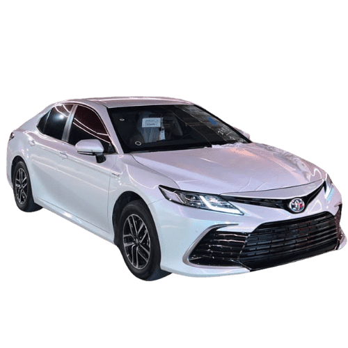 Silver Toyota Corolla sedan with modern design and LED headlights.